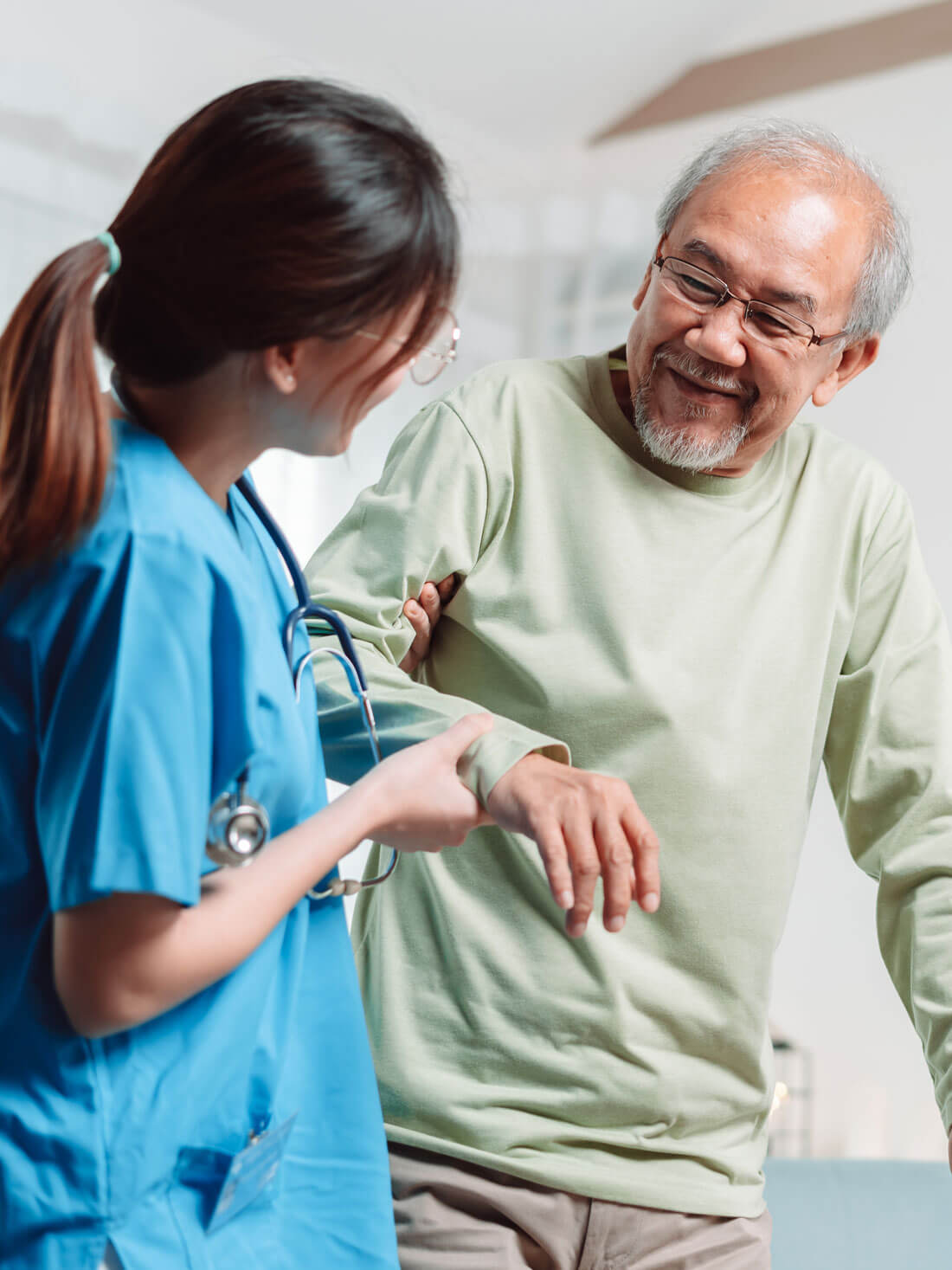 Nurse With Elderly Man